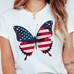 White Butterfly Graphic Tee